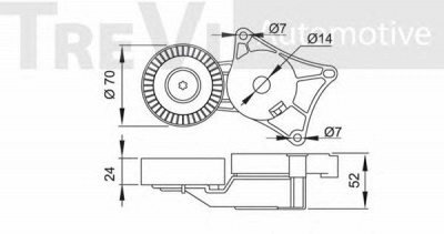 TREVI AUTOMOTIVE ta1639 -  Натяжная планка, поликлиновой ремень